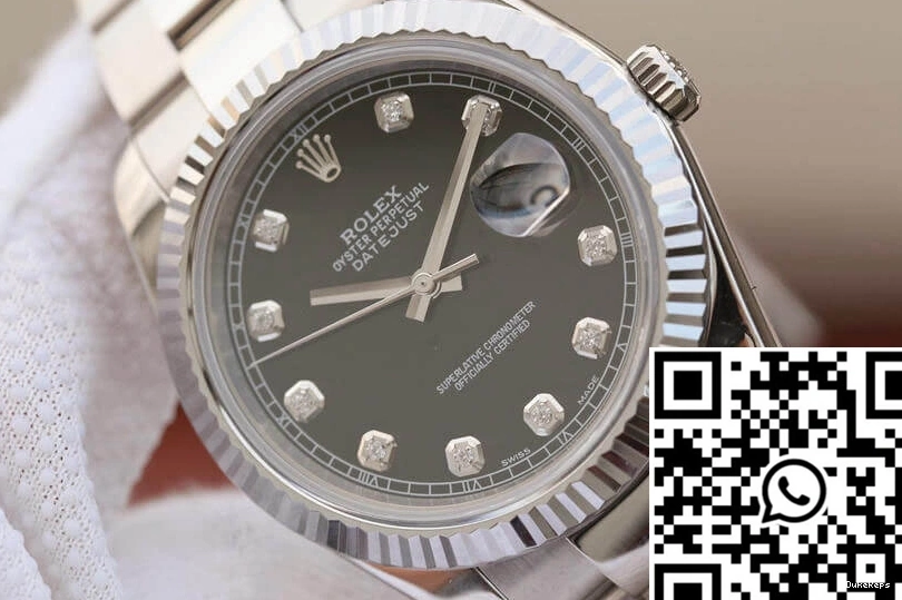 Black Rolex Datejust Factory EW Dial M126334-0011 0126